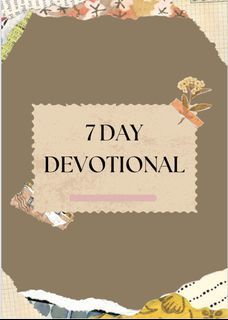 7 Day Devotional / Journaling E-book
