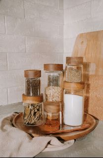 Acacia AIRTIGHT SCREW LID Borosilicate Glass Jars for Storage