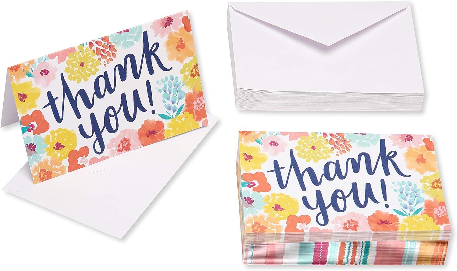 American Greetings Thank You Cards with Envelopes, Floral (48-Count