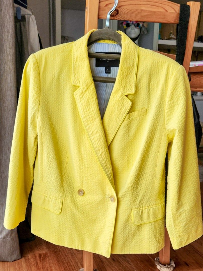 Banana republic yellow blazer clearance