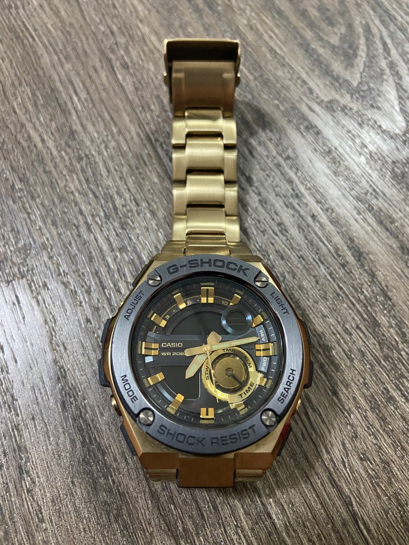 Casio G Shock Gold Stainless Steel Bracelet Men s Watch 5475 GST 210GD Men s Fashion Watches Accessories Watches on Carousell