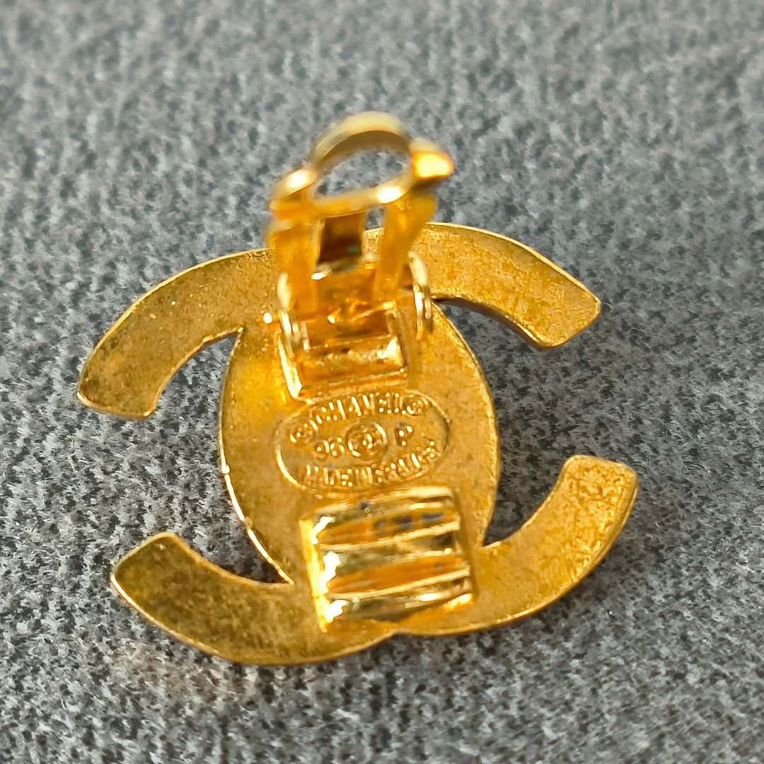 Chanel Vintage CC Turn Lock Clip On Gold Plated Earring Women s Fashion Jewelry Organisers Earrings on Carousell