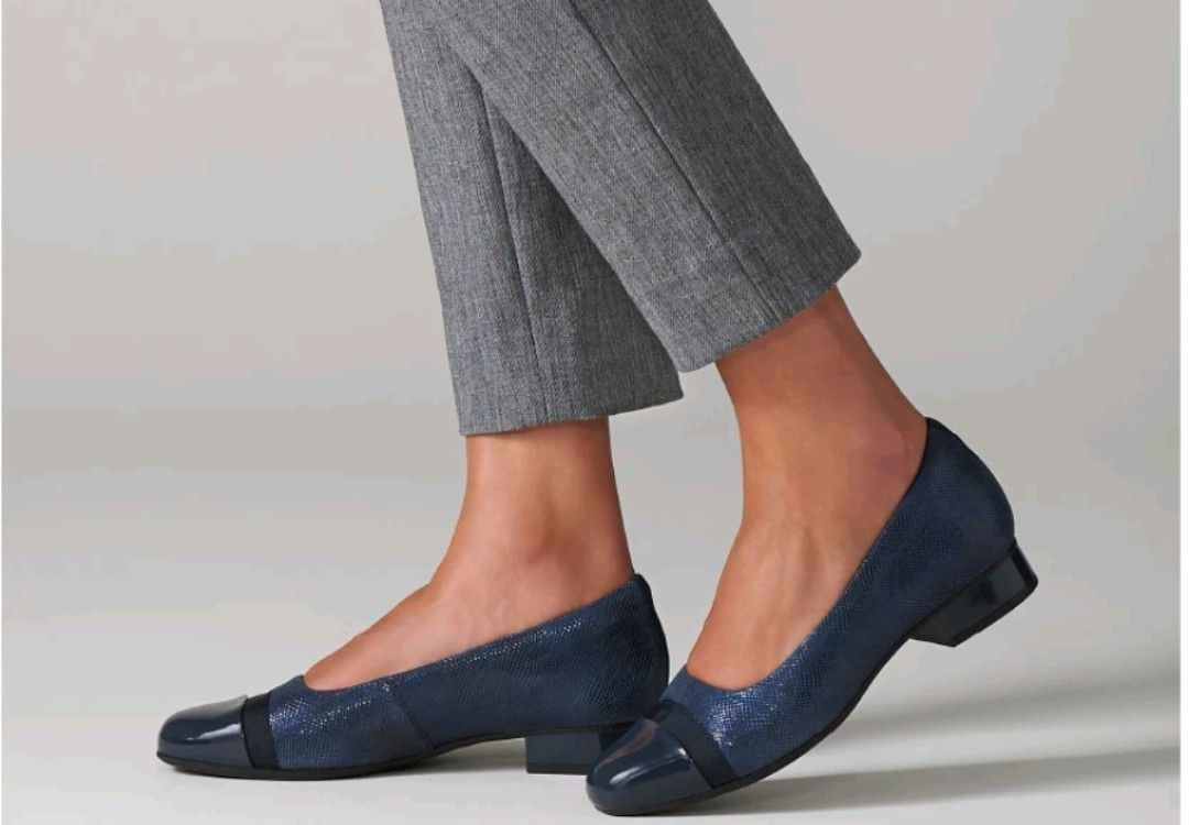 Clarks Juliet Monte Navy Suede Women s Fashion Footwear Flats on Carousell