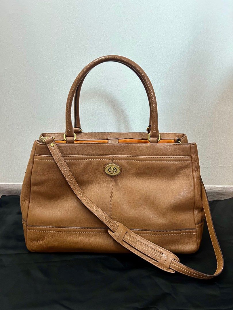 Coach camel tote clearance