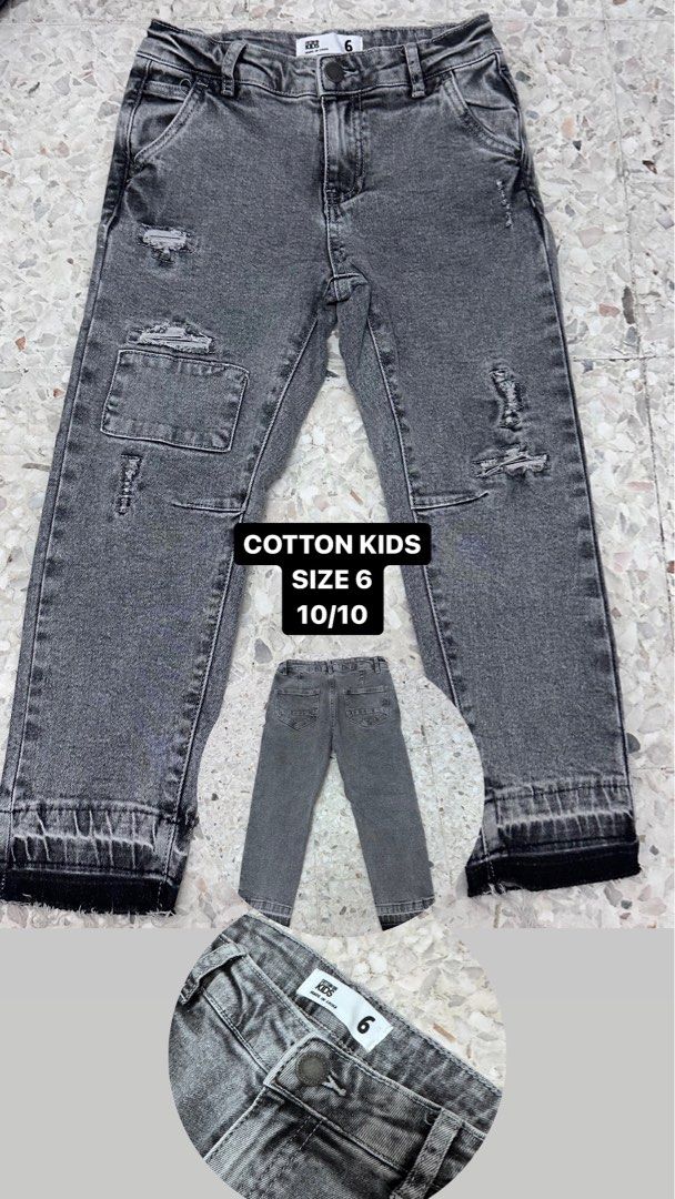 Cotton On Kids Ripped Jeans Babies Kids Babies Kids Fashion on Carousell