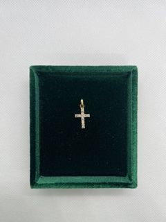 Cross 14K Diamond Pendant Authentic Pawnable Gold