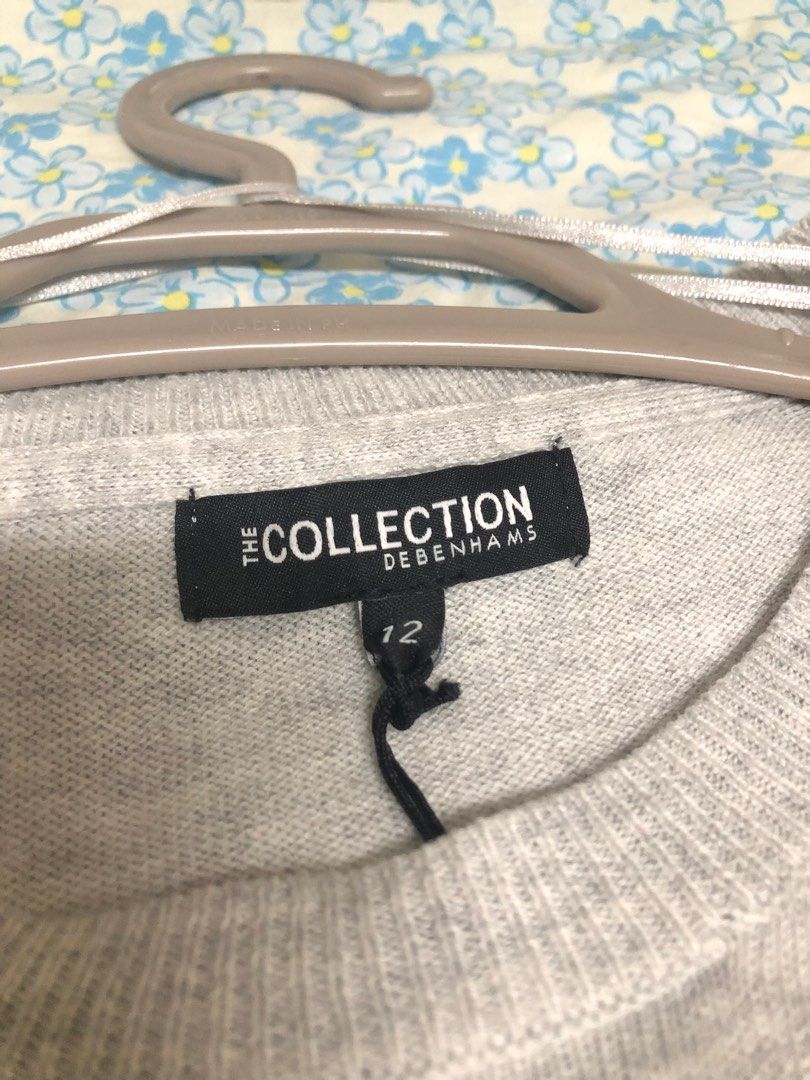 Debenhams the collection gray christmas sweater Women s Fashion Tops Longsleeves on Carousell