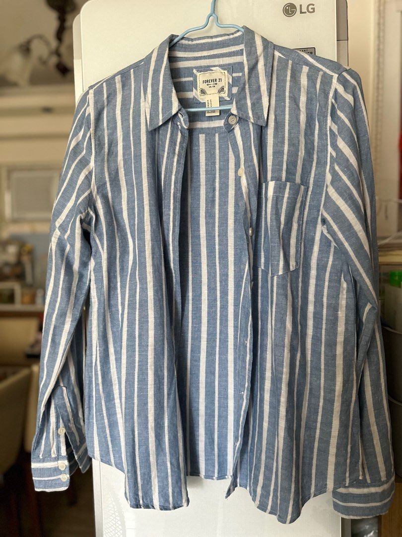 Blue tops forever 21 clearance