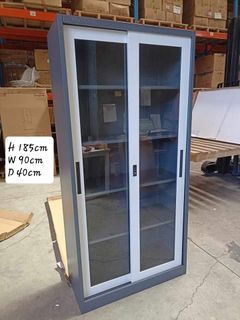Full glass displayer sliding door steel cabinet 7900 | open for bulk order