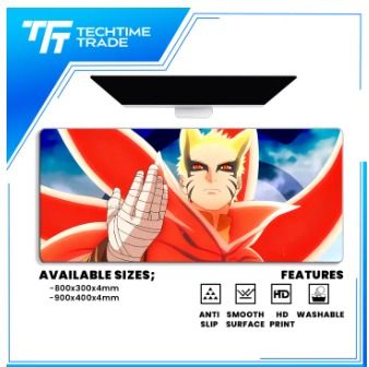 Gigaware Naruto Extended Mousepad Deskmat Large Gaming Mouse pad (Category: Mouse & Mousepads) located in Manila. Submitted by gigaware (Listing ID 1296583028, Image 2). Description: Gaming Extended Large Mousepad (AVAILABLE SIZES) 800x300x4mm 900x400x4mm (FEATURES) Unique Aesthetic Textured Design HD Quality Anti-Slip Soft-feeling material Washable Extremely Smooth Surface Microfiber Weave Rubber Bottom finished Enough space to fit a mouse, keyb