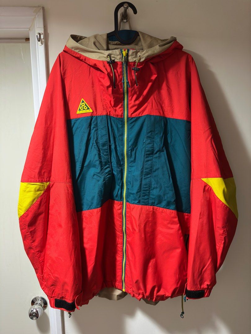 habanero red Nike ACG Nsw Anorak Hooded Jacket