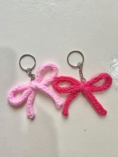 Handmade Crochet Bow Keychain - Ver 2