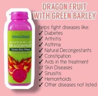 HealthWealth Green Barley Dragon Fruit