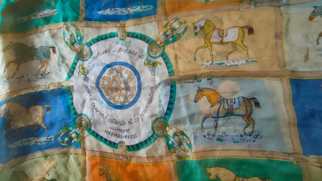 Hermes Silk Shawl/Scarf (Category: Luxury Accessories) located in Manila. Submitted by prelovedlux23 (Listing ID 1296652177, Image 2). Description: available what you see is what you get no issue.