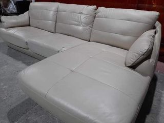 L type genuine leather sofa