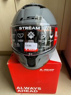 LS2 Stream II full face helmet Brand New in Box Nardo Grey Size L