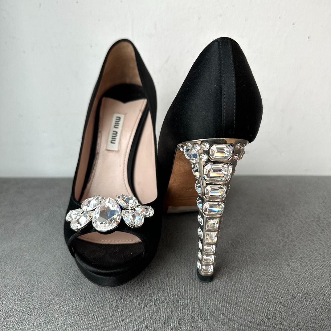 Miu miu crystal pumps new arrivals