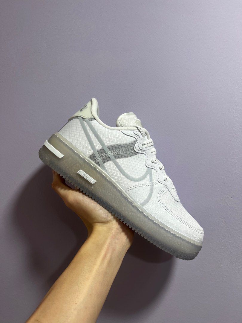 Multiple Sizes Nike React Air Force 1 White Light Bone