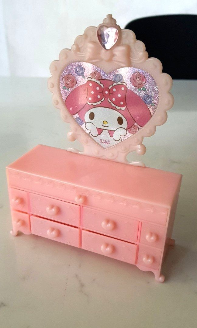My Melody Vanity Dresser Stamp Set (Category: Craft Supplies & Tools) located in Quezon City. Submitted by happycheeeks (Listing ID 1296586194, Image 2). Description: 💯Authentic Sanrio bought in Tokyo not used anymore no more memo pad contains 8 stamps, 1 stamp pad. 7 1/4 " height 5 1/4" width 💕real drawers to hold your other stuff 💕cute addition to your writing desk with freebie last price not hello kitty kuromi cinamoroll.