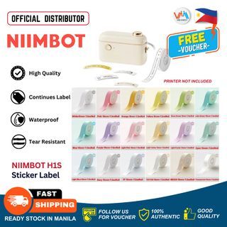 NIIMBOT H1S Thermal Label Printer Sticker Waterproof and Oil-Proof Personalized Tape Portable Label Maker Home Classification Student Supplies Organize Inkless for use for Food Price Tag Work Business Home Store label Organizer for IOS/Android -VMI Direct