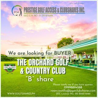 ORCHARD GOLF AND COUNTRY CLUB SHARE