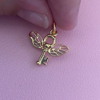 Pandora Harry Potter winged key gold charm pendant