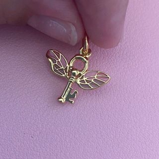 Pandora Harry Potter winged key gold charm pendant