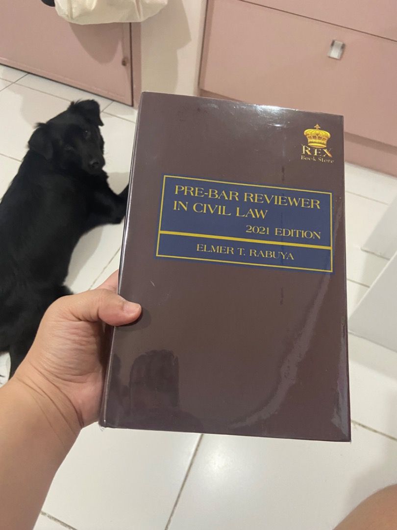 Pre-bar Reviewer in Civil Law 2021 edition by Atty. Rabuya, Hobbies ...