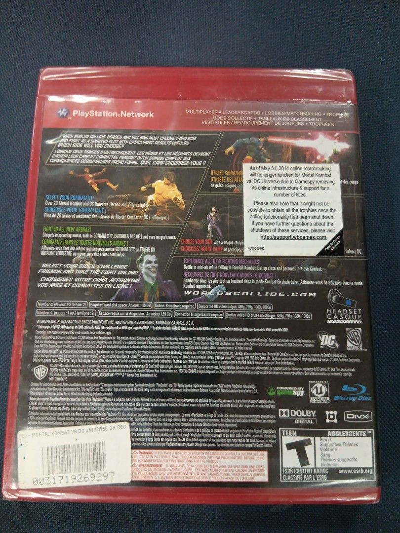 PS3 Mortal Kombat Vs DC Universe (Category: PlayStation) located in Manila. Submitted by ayinong0453384 (Listing ID 1296603391, Image 2). Description: item is in excellent condition sealed pm for order.
