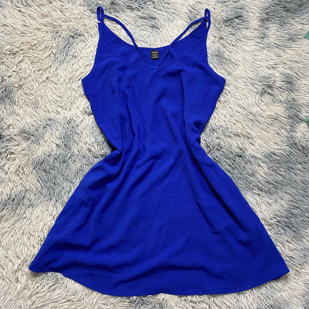 princess polly baby blue dress South Beach SUMMER PRINT FRILL NECK WRAP MIDI - Maxi dress - blue main image 0
