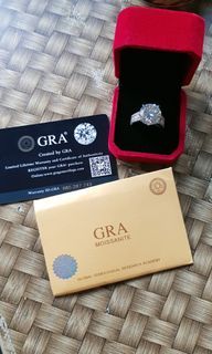 S925 lady ring with 10carat moissanite diamond