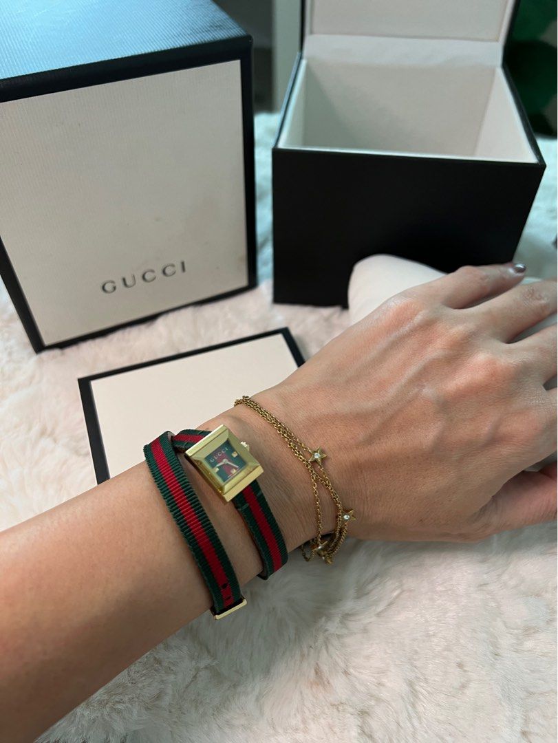 Gucci double strap watch discount