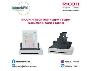 Scanner RICOH FI-800R ADF, 40ppm / 80ipm, Document/Card Scanner