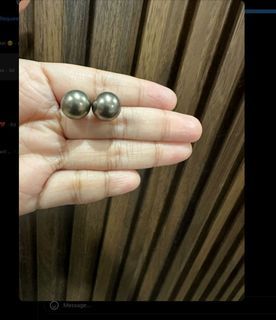 South Sea Pearl Stud Earrings - Rare Shade - Repriced