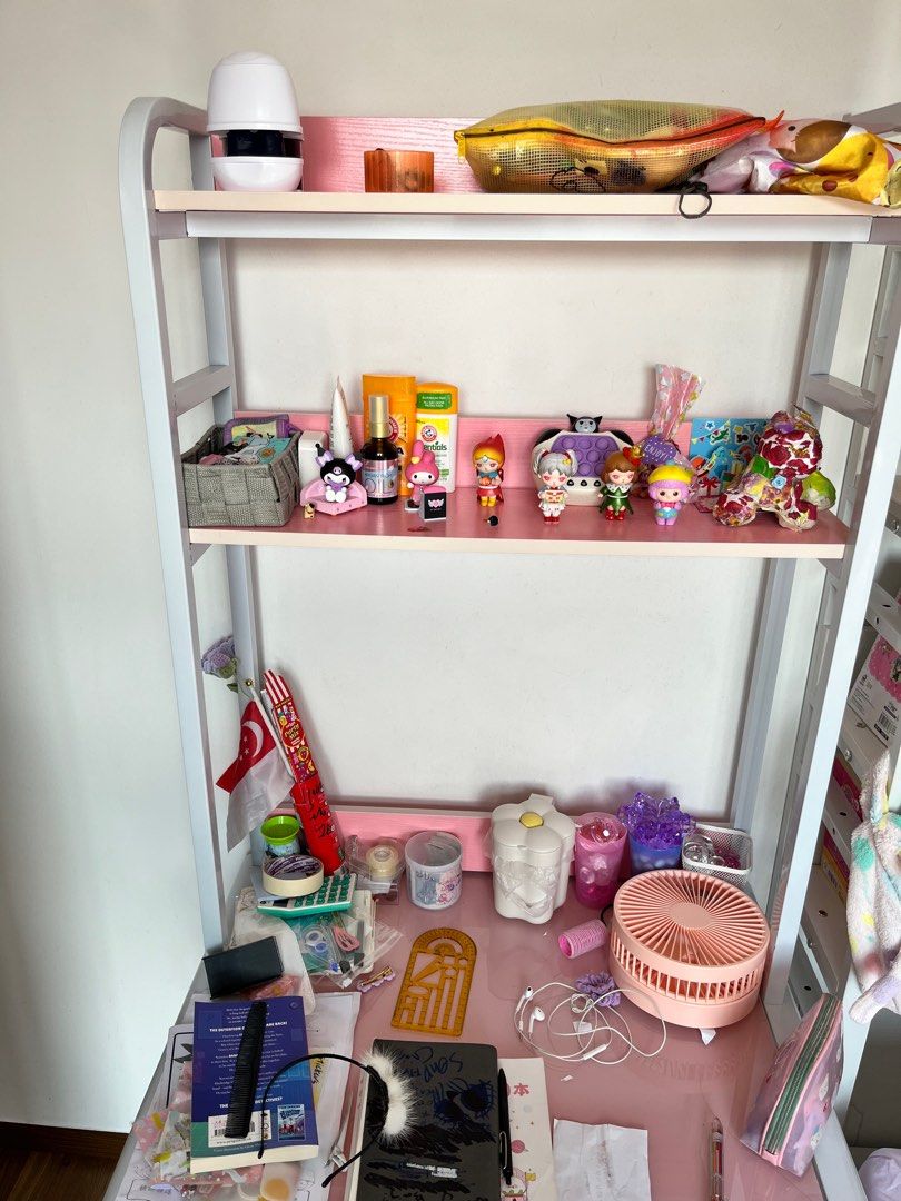 Study desk (Category: Tables & Sets) located in Singapore. Submitted by minidark (Listing ID 1295373339, Image 3). Description: Brought only few months. Too big for daughter bedroom. Condition 9/10 selling very low price. Table almost like brand new..