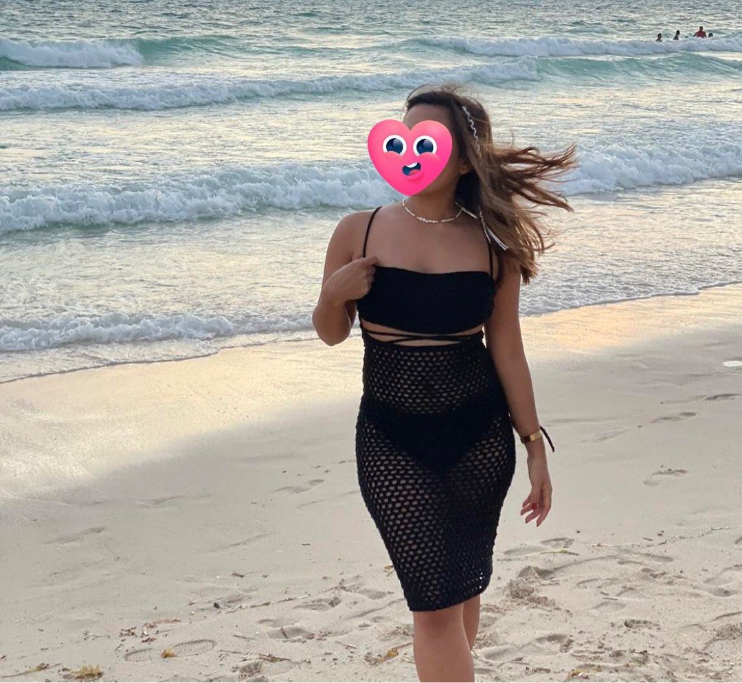Summer Crochet Dress - Black (Category: Dresses) located in Binangonan. Submitted by decsssss (Listing ID 1296736187, Image 2). Description: Handmade by mom. Used once. •Stretchable , can fit up to medium Vital Stats: 32-27-34 .