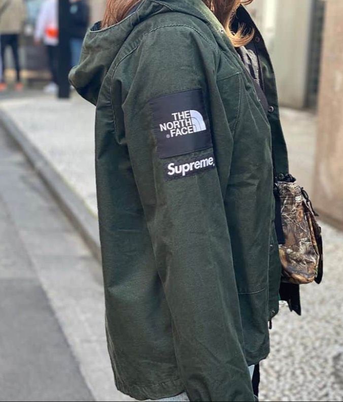 🇺🇸 VINTAGE SUPREME X THE NORTH FACE CORDUROY OLIVE GREEN SHELL