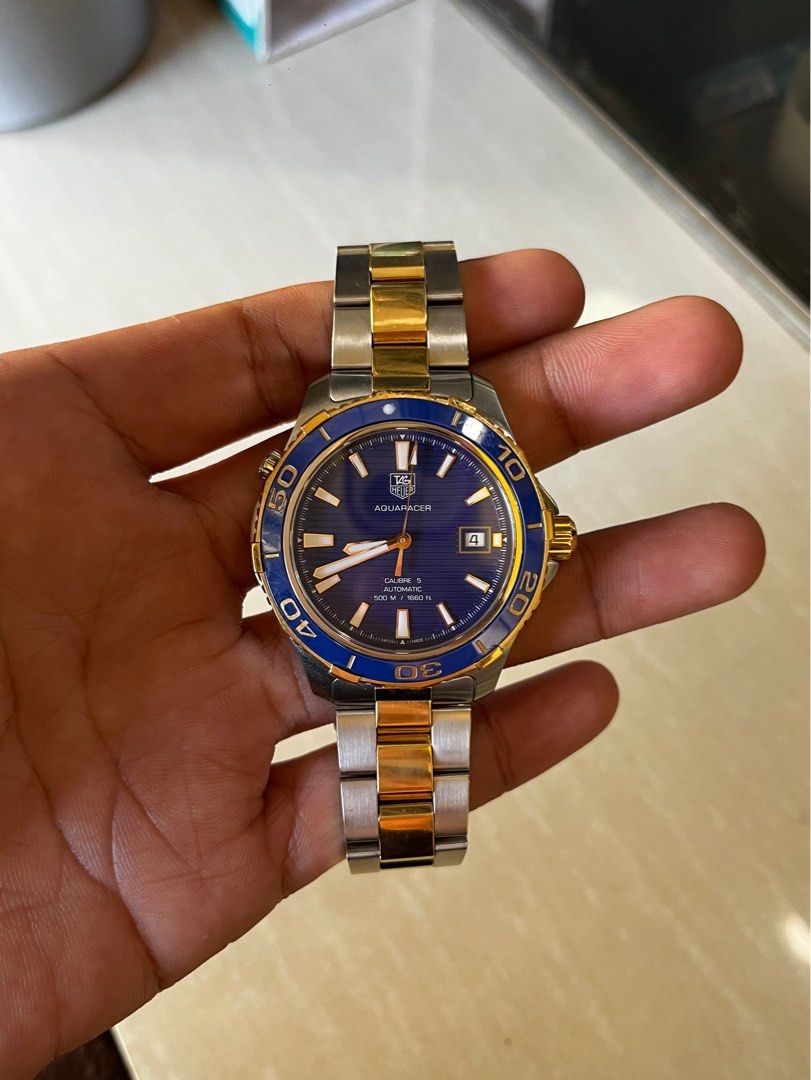 Tag heuer (Category: Luxury Watches) located in Cabanatuan. Submitted by albertgonzales27 (Listing ID 1296652113, Image 1). Description: Tag heuer wak2120 18k gold yellow 41mm unit only .