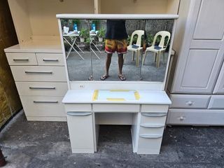 Vanity Table with Back Mirror Organizer / Dresser