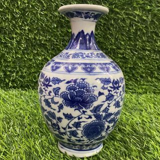 Vintage Arita Blue Flower Pattern Vase with Signature Markings 7.5” x 3.5” inches, 5pcs available - P450.00 each