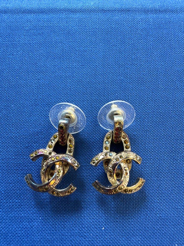 Vintage like bejeweled Chanel earrings