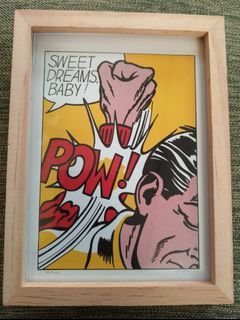 Vintage Roy Lichtenstein Andy Warhol Framed Postcards