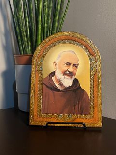 St. Padre Pio Arched Plaque