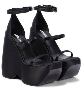 Wedge-heel Platform, Versace 3-straps Sandal (Size 38.5)