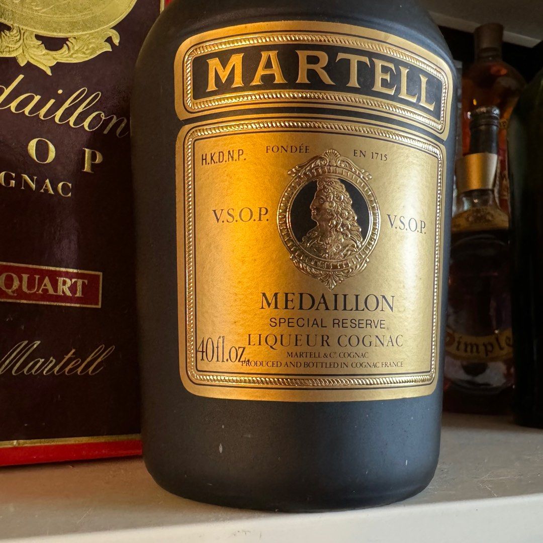 1.13L Martell VSOP Green MEDALLION 1980s 1130ml, Hobbies