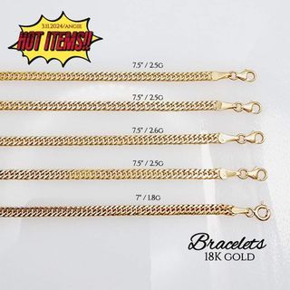 18K Saudi Gold Japan Style Bracelet
