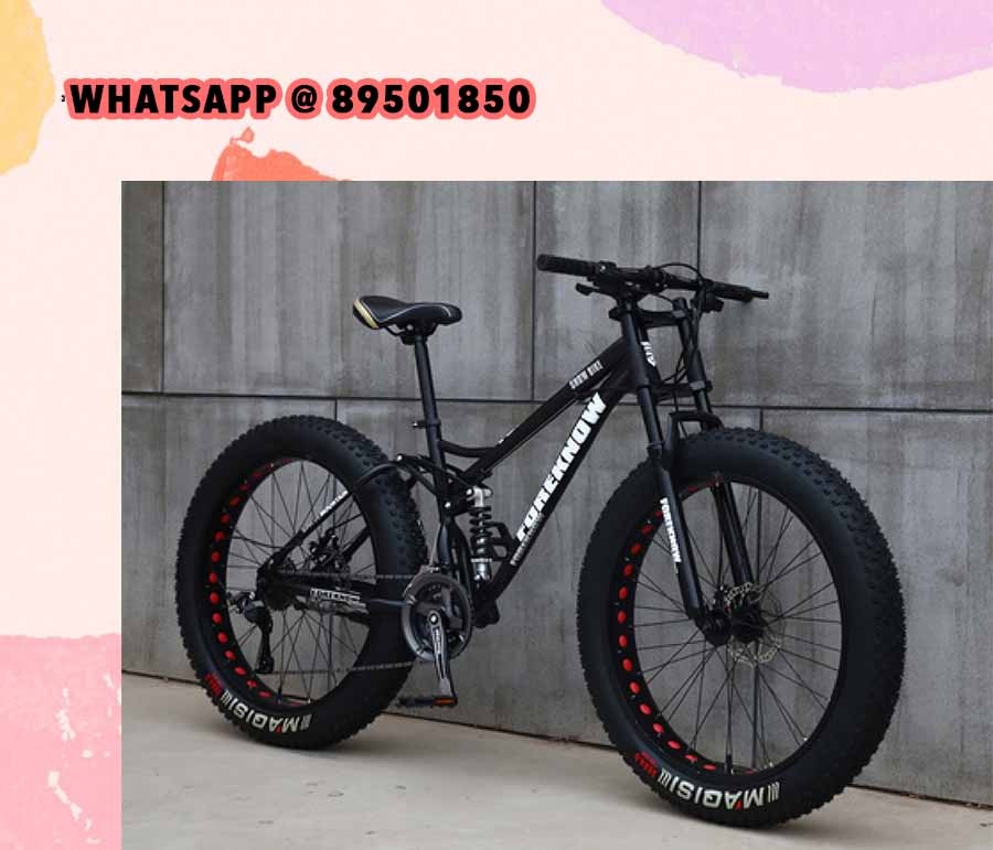 26 Inch 21 Speed Foreknow Fat bike Black Shimano Gear fatbike 26 Full suspension Mountain bag 24 lady food adult delivery inch seat children 20 seat mesh 26 16 thermal 27.5 child