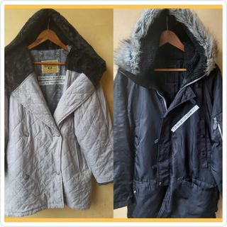 💥sold💥2 Winter Coat Jacket Trench Coat black duck stola