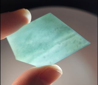 ☄️Natural Jadeite A Grade☄️ Thin Small Slice Material Water Vein Muna Pendant Jade Plate Gemstone Jadeite Other 003164223505800067110