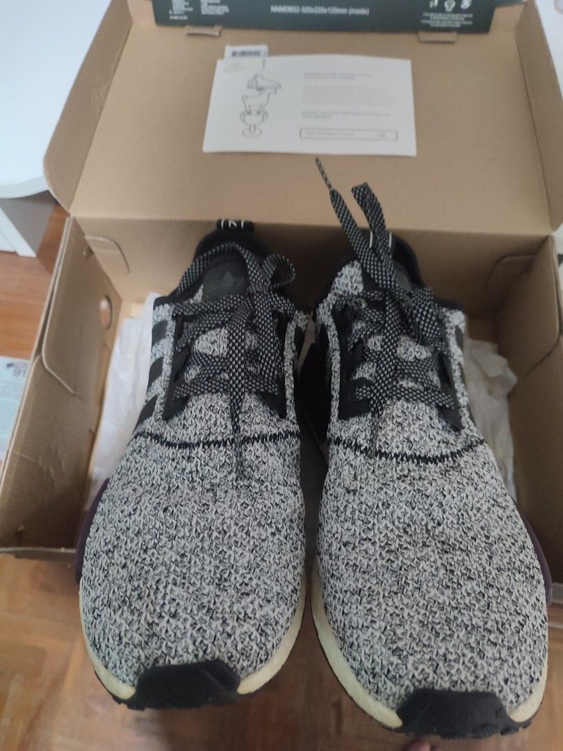 Adidas NMD R1 Champs Burgundy Grey Men s Fashion Footwear Sneakers on Carousell